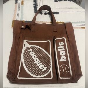 Vintage Racquetball Brown Tote